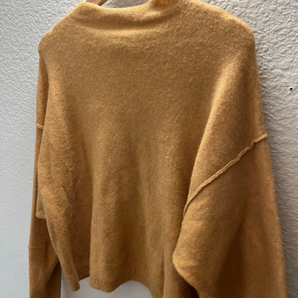 Free People Breakaway Mock Neck Pullover Sweater Desert Sand Small Dolman Sleeve - Picture 9 of 10